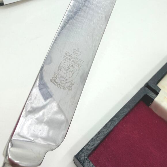 Vintage Kiak & Matz Sheffield England Stainless Carving Knife Set with Case - Picture 4 of 11